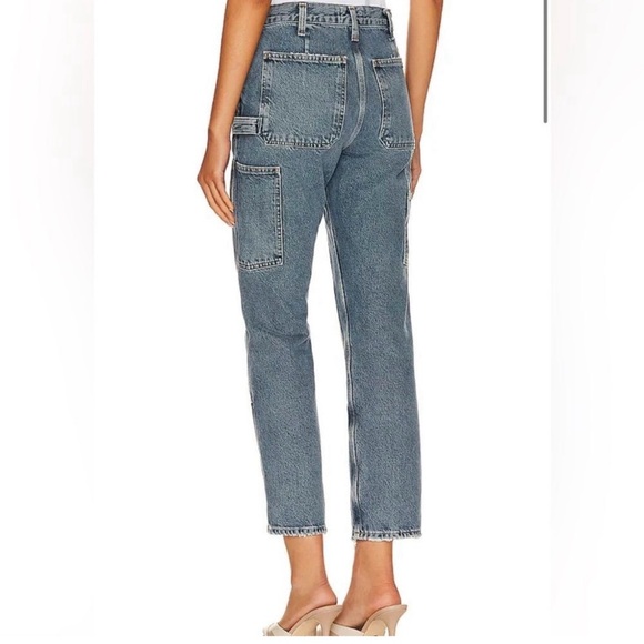 Agolde Rami Carpenter Jeans Women’s 27 Repetition Blue Ankle Leg Revolve - Picture 2 of 7